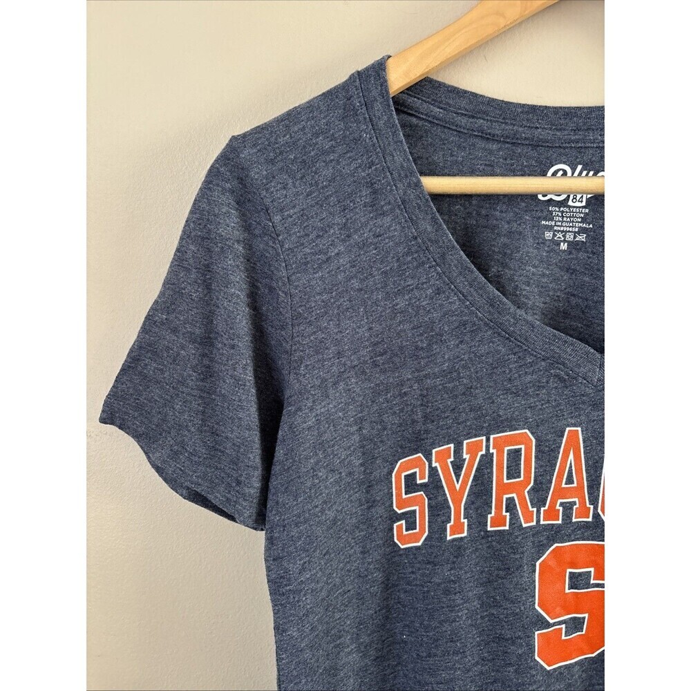 Blue 84 Women’s Blue V-Neck T-Shirt Syracuse Graphic Tee Size Medium - Picture 2 of 5